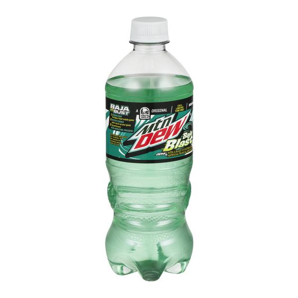 Mtn Dew Baja Blast Soda Citrus With Tropical Lime Natural And