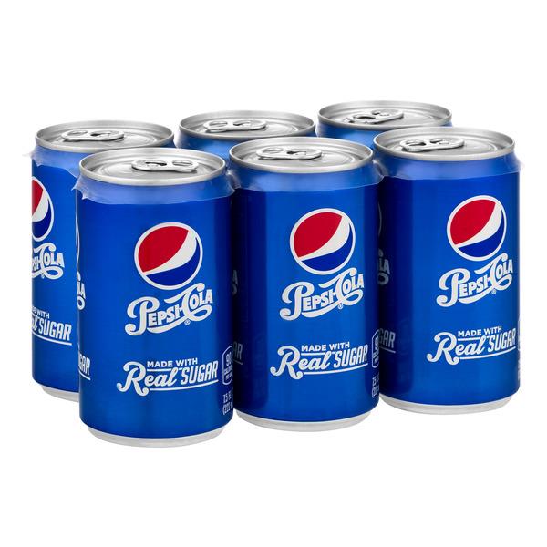 Pepsi Real Sugar Mini 6Pk | Hy-Vee Aisles Online Grocery Shopping