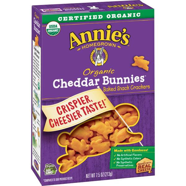 Annie's Cheddar Bunnies Baked Snack Crackers | Hy-Vee Aisles Online ...