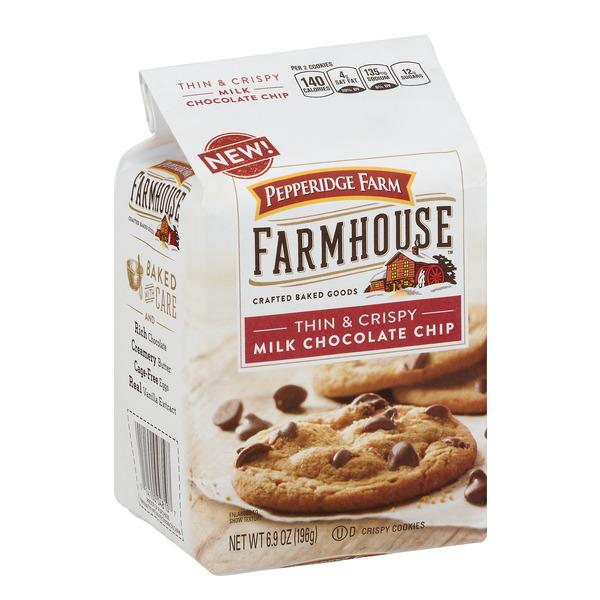 Pepperidge Farm Farmhouse Thin & Crispy Milk Chocolate Chip Crispy ...