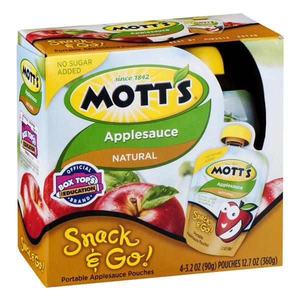 Mott's Snack & Go Natural No Sugar Added Applesauce 4Pk HyVee Aisles