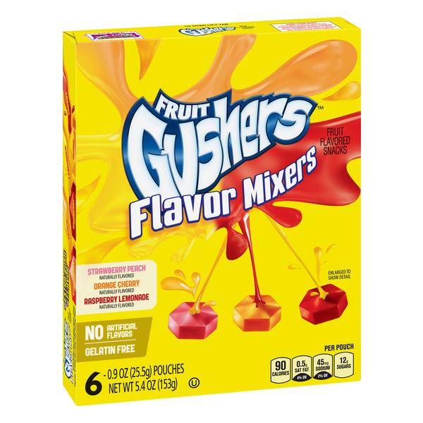 Fruit Gushers Flavor Mixers Fruit Flavored Snacks 60.9 oz Pouches Hy