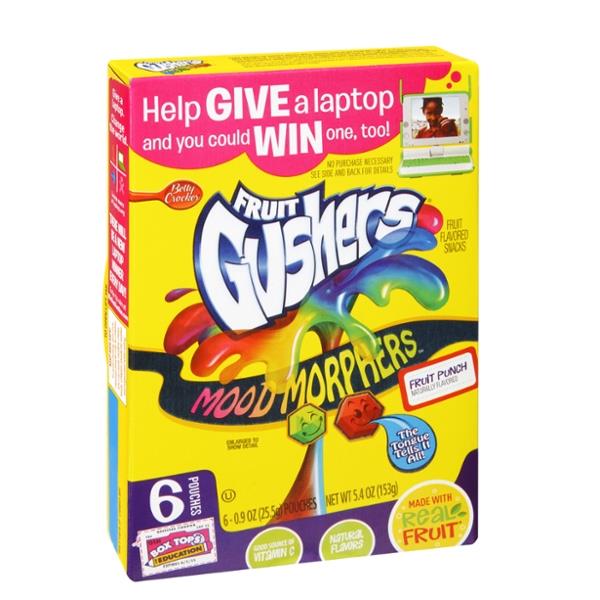 Fruit Gushers Mood Morphers Fruit Punch Fruit Flavored Snacks 6Ct Hy