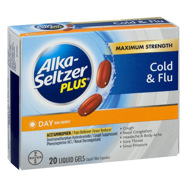 Alka-Seltzer Plus Day Non-Drowsy Cold & Flu Liquid Gels | Hy-Vee Aisles ...