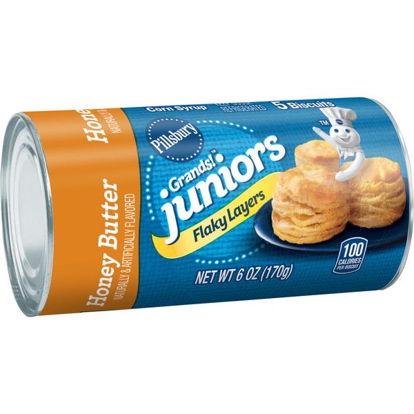 Pillsbury Grands! Juniors Honey Butter Flaky Layers Biscuits, 5 Ct, 6