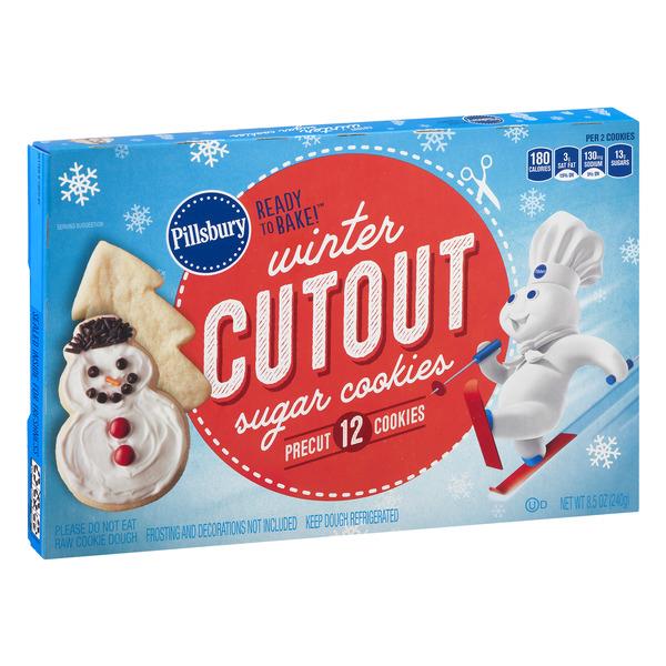 Pillsbury Ready To Bake Pre Cut Holiday Sugar Cookies Hy Vee Aisles Online Grocery Shopping