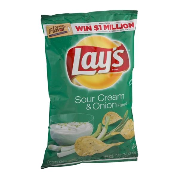 Lay's Brand Sour Cream & Onion Potato Chips HyVee Aisles Online