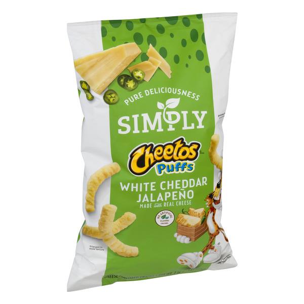 Cheetos Simply Puffs White Cheddar Cheese Flavored Puffed Snacks, 2.5 oz Bag