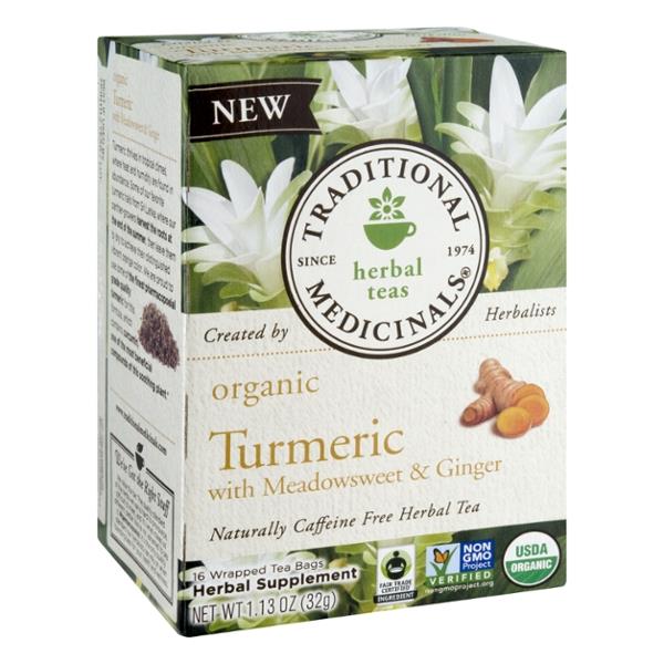 Traditional Medicinals Herbal Teas Organic Turmeric With Meadowsweet