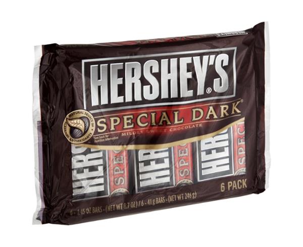 Hershey's Special Dark Mildly Sweet Chocolate Bar Full Size - 6 CT | Hy ...