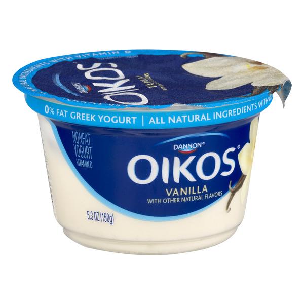 Dannon Oikos Vanilla Nonfat Greek Yogurt HyVee Aisles Online Grocery