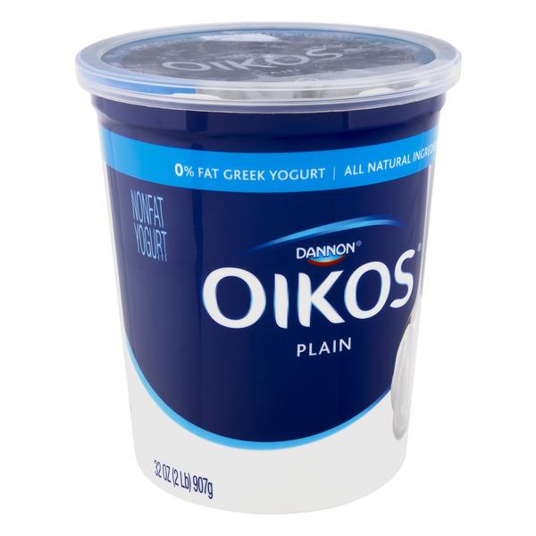 Dannon Oikos Plain Nonfat Greek Yogurt HyVee Aisles Online Grocery