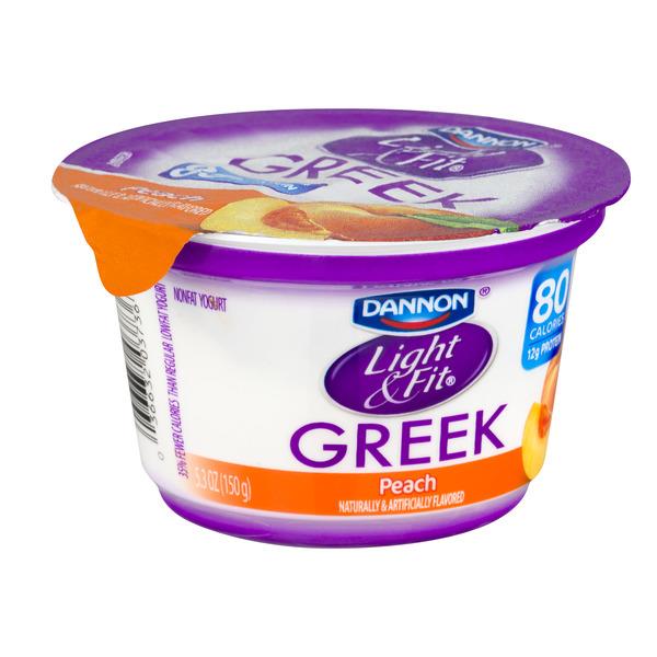 Light And Fit Greek Yogurt Peach Hy Vee Aisles Online Grocery Shopping