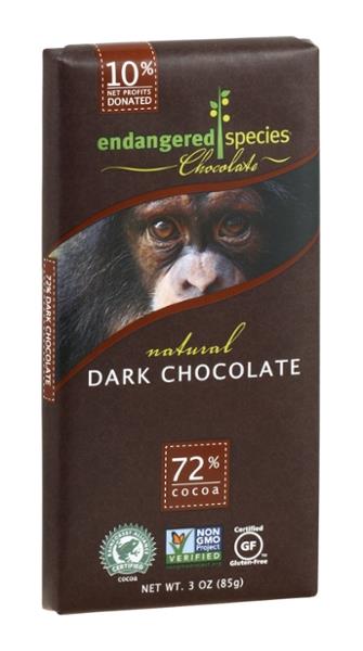 Endangered Species Chocolate Natural Dark Chocolate 72% Cocoa | Hy-Vee ...