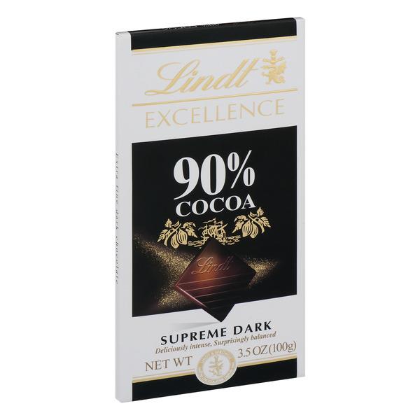 Lindt Excellence 90 Cocoa Supreme Dark Chocolate Bar HyVee Aisles