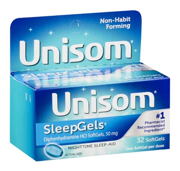 Unisom SleepGels Non-Habit Forming Nighttime Sleep-Aid SoftGels | Hy ...