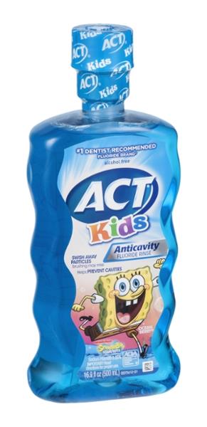 Act Kids Anticavity Fluoride Rinse SpongeBob SquarePants ...