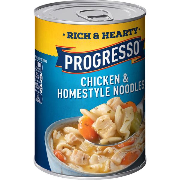 Progresso Rich & Hearty Chicken & Homestyle Noodles Soup ...