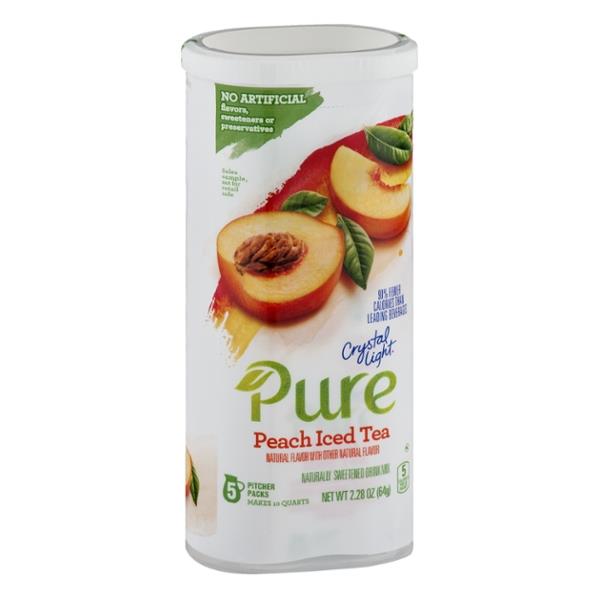 Crystal Light Pure Peach Iced Tea Pitcher Packs 5 CT HyVee Aisles