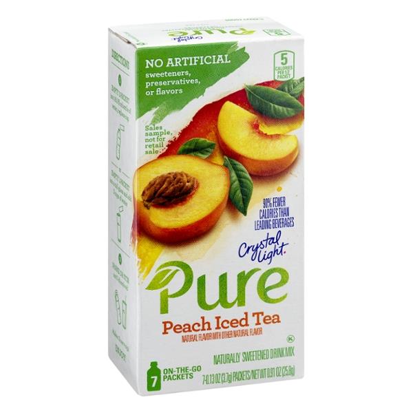 Crystal Light Pure Peach Iced Tea OnTheGo Packets 7 CT HyVee