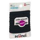 Scunci Large Black Satin Elastics Medium Hold