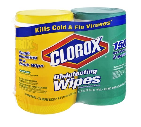 Clorox Citrus Blend/Fresh Scent Disinfecting Wipes 2Pk 150 Ct HyVee
