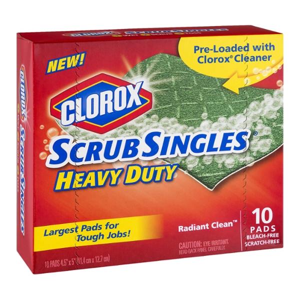 Clorox Scrub Singles Heavy Duty 10Ct Hy Vee Aisles Online Grocery   0044600314370 A1L1 ItemMaster Type Large 