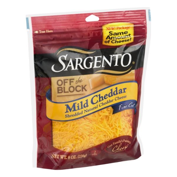 Sargento Off The Block Mild Cheddar Fine Cut Shredded Cheese Hy Vee 