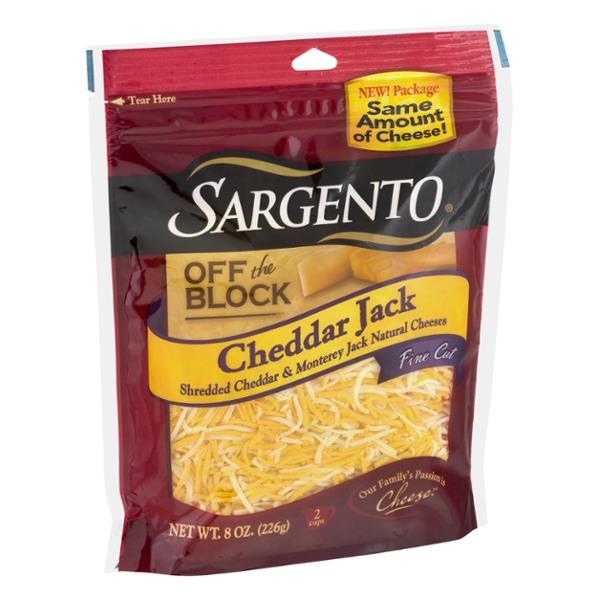 Sargento Off The Block Cheddar Jack Fine Cut Shredded Cheese | Hy-Vee ...