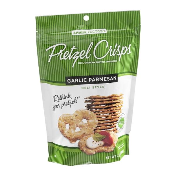 Snack Factory Pretzel Crisps Garlic Parmesan Deli Style HyVee Aisles
