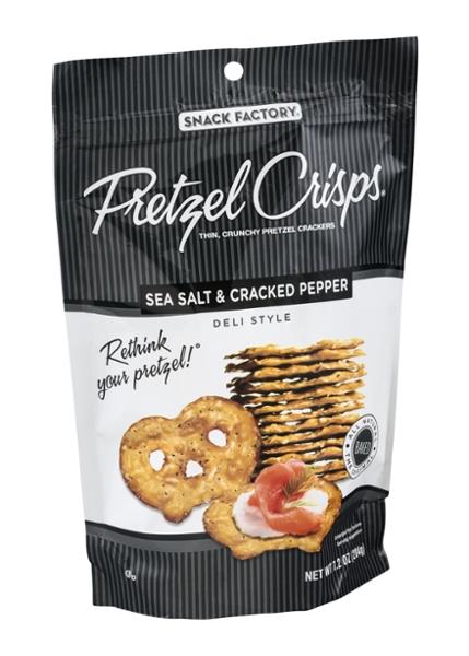 Snack Factory Pretzel Crisps Sea Salt & Cracked Pepper Deli Style | Hy ...