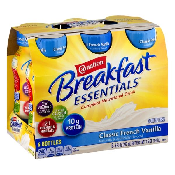 Carnation Breakfast Essentials Classic French Vanilla Complete ...