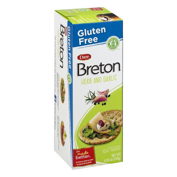 Dare Breton Gluten Free Herb And Garlic Crackers HyVee Aisles Online Grocery Shopping