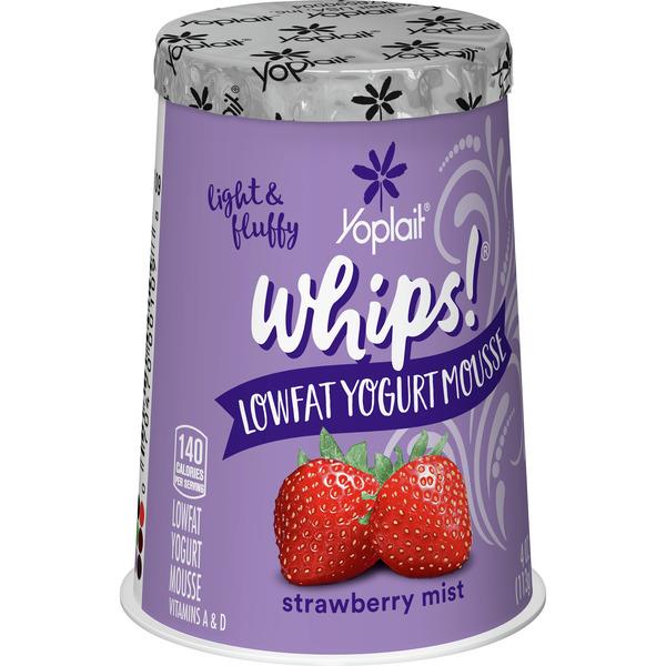 Yoplait Whips! Strawberry Mist Lowfat Yogurt Mousse HyVee Aisles