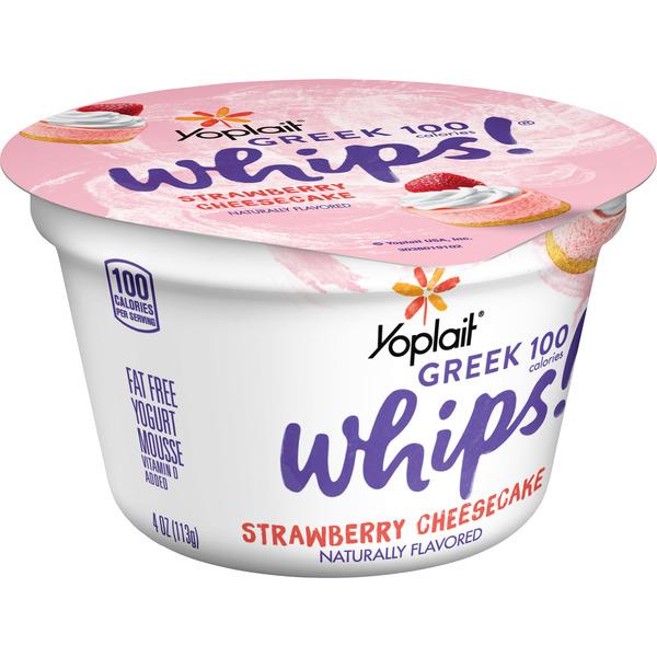 Yoplait Greek 100 Calories Whips! Strawberry Cheesecake Fat Free Yogurt