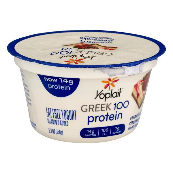 Yoplait Greek 100 Calories Strawberry Cheesecake Fat Free Yogurt | Hy ...