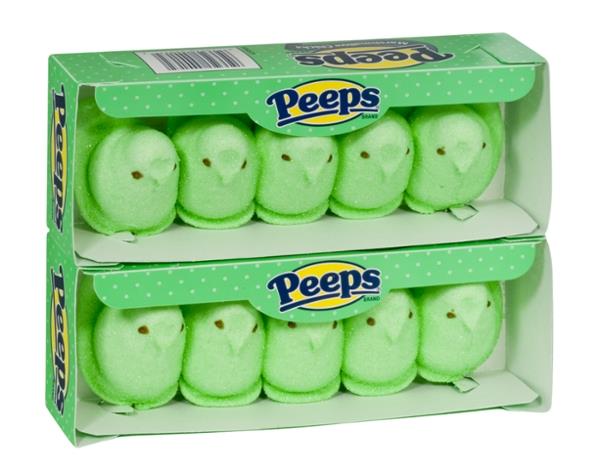 green plush peep