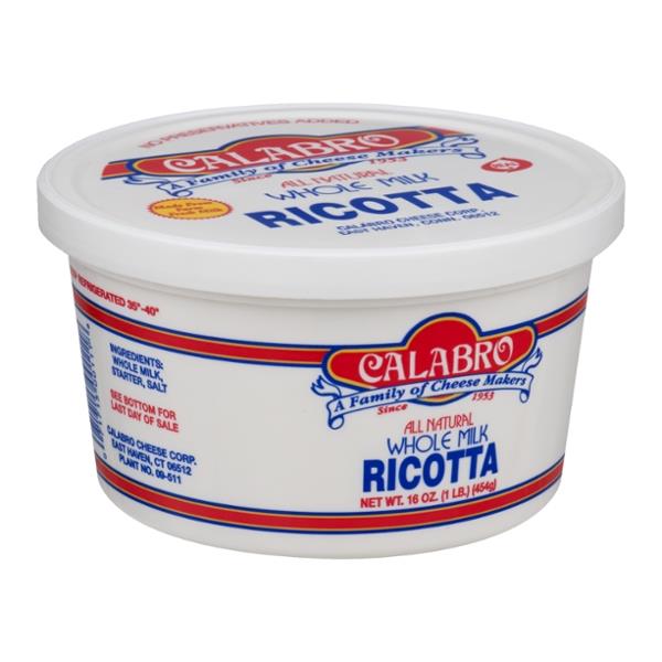 Calabro All Natural Whole Milk Ricotta Cheese | Hy-Vee Aisles Online ...