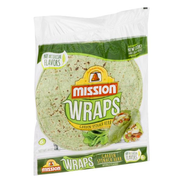 Mission Garden Spinach Herb Wraps 6Ct HyVee Aisles Online Grocery