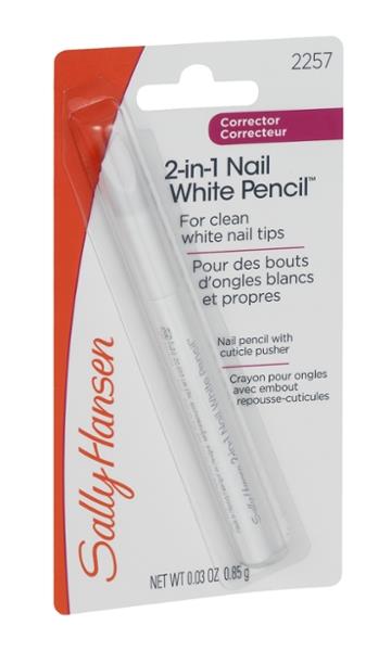 Sally Hansen Nail White Pencil, 2-In-1