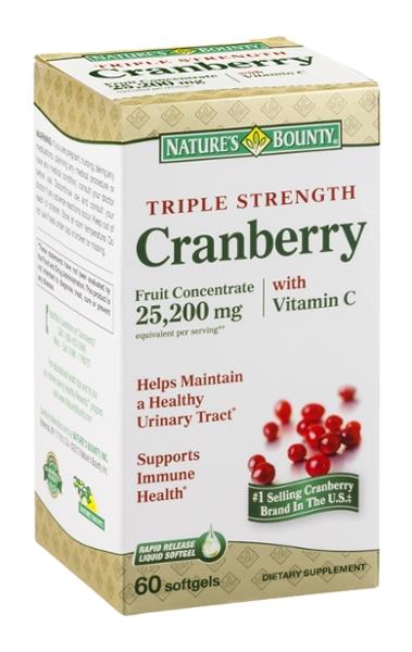 Nature S Bounty Triple Strength Cranberry 25 200mg With Vitamin C Softgels Hy Vee Aisles