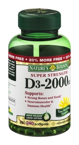 Natures Bounty Vitamin D3 2000 Iu Rapid Release Softgels