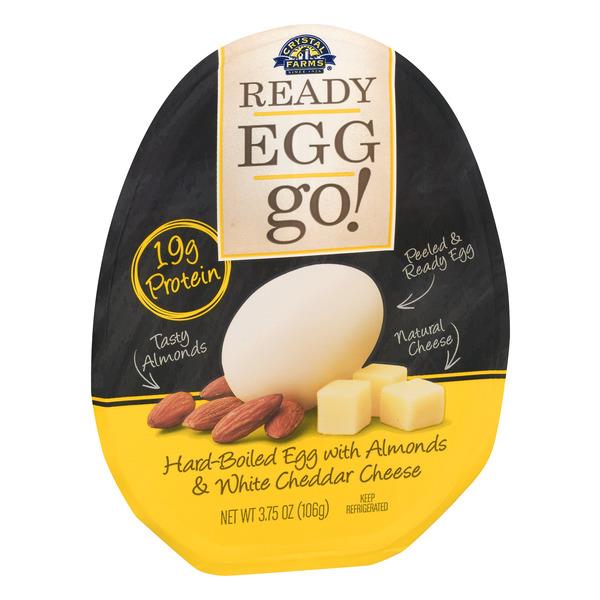 Crystal Farms Ready Egg Go! HardBoiled Egg With Almonds & White