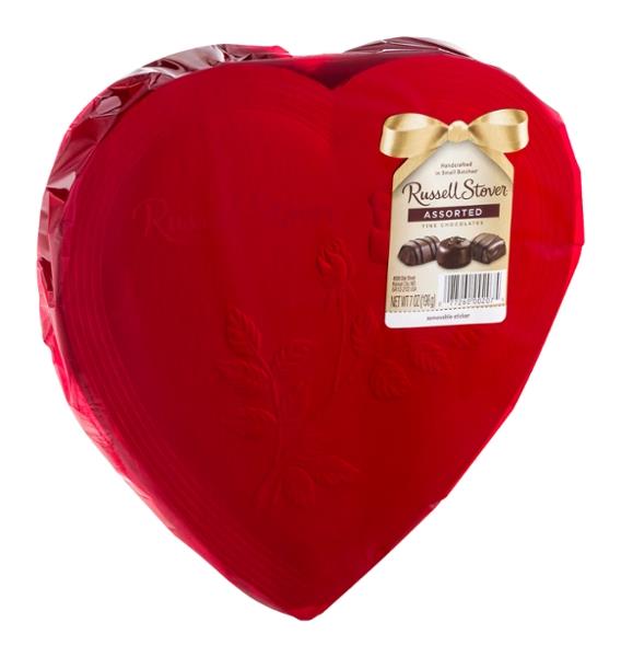 russell stover red foil heart with bear