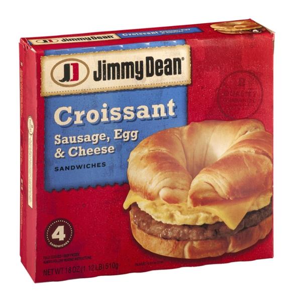 Jimmy Dean Croissant Sandwiches Sausage, Egg, & Cheese 4Ct | Hy-Vee ...