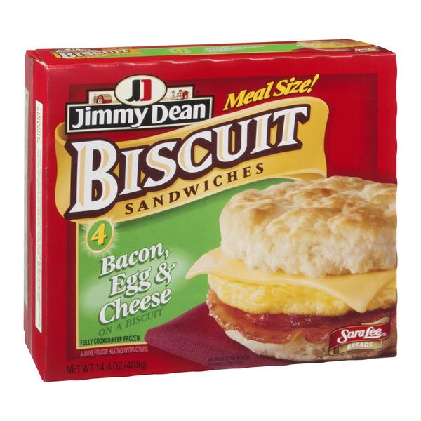 Jimmy Dean Biscuit Sandwiches Bacon, Egg, & Cheese 4Ct | Hy-Vee Aisles ...