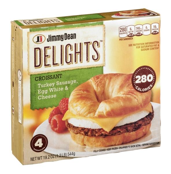 Jimmy Dean Delights Croissant Sandwiches Turkey Sausage Egg White