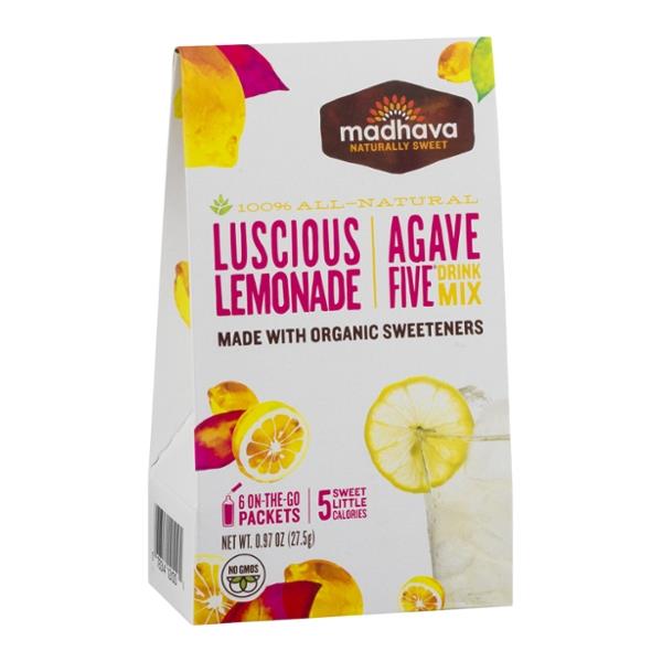Madhava 100% All Natural Luscious Lemonade Agave 5 Drink Mix | Hy