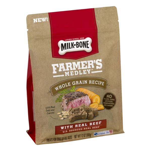 Milk-Bone Milk-Bone Farmer's Medley Whole Grain Dog Treats With Real Beef | Hy-Vee Aisles Online