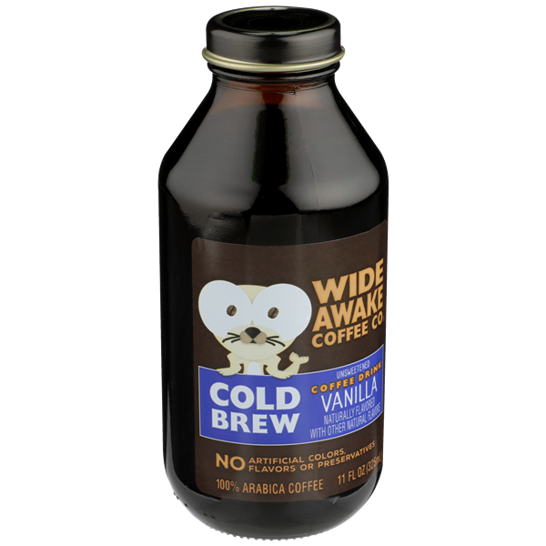 Wide Awake Coffee Co. Cold Brew Unsweetened Vanilla 100% Arabica Coffee ...